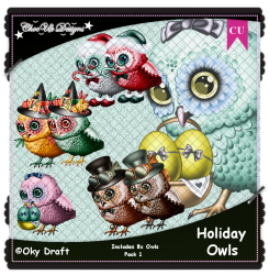 Holiday Owls CU/PU Pack 1 Holiday Owls CU/PU Pack 1