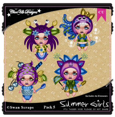 Summer Girls CU/PU Pack 5