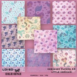 Designer Papers 26 - Little Mermaid - cu4cu/cu/pu