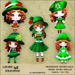 Designer Stash 266 - Irish Chibi Dolls