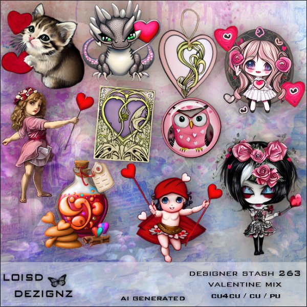 Designer Stash 263 - Valentine Mix - Click Image to Close