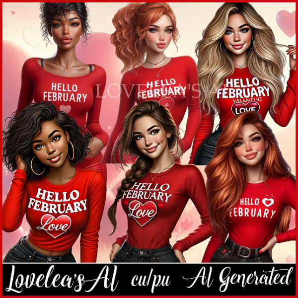 HELLO FEBRUARY RED H PACK - Click Image to Close