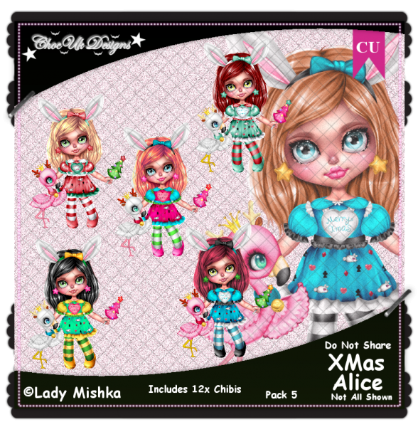 XMas Alice CU/PU Pack 5 - Click Image to Close