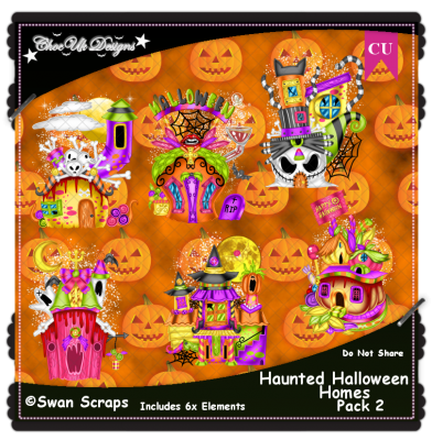 Haunted Halloween Homes Elements CU/PU Pack 2