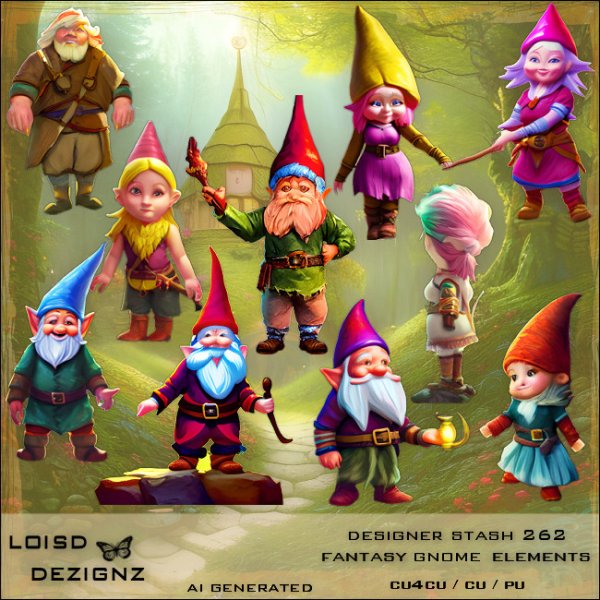 Designer Stash 262 - Fantasy Gnome Elements - Click Image to Close