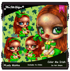 Color Me Irish Chibis CU/PU Pack
