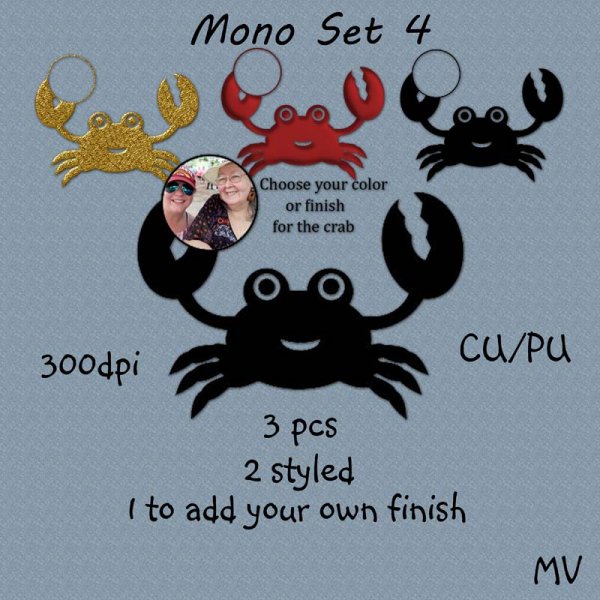 Crab Mono set 4 - Click Image to Close