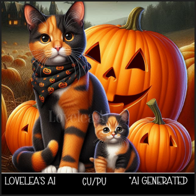 2 CATS AND A PUMPKIN 3