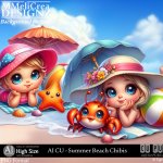 AI - CU Summer Beach Chibis (CU4PU/PNG)