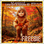 little girls in autumn