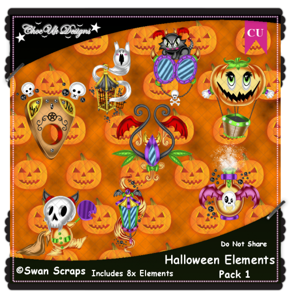 Halloween Elements CU/PU Pack 1 - Click Image to Close