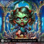 AI - CU Angry Zombie Baby Doll (CU4PU / PNG)