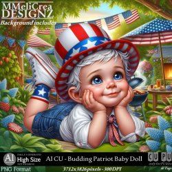 AI - CU Budding Patriot Baby Doll (CU4PU/PNG)