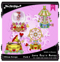 Love Music Boxes CU/PU Pack 4 Love Music Boxes CU/PU Pack 4