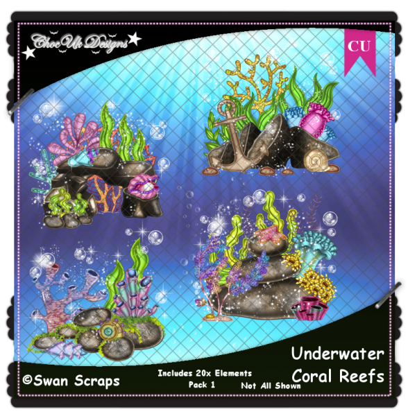 Underwater Coral Reefs Elements CU/PU Pack - Click Image to Close