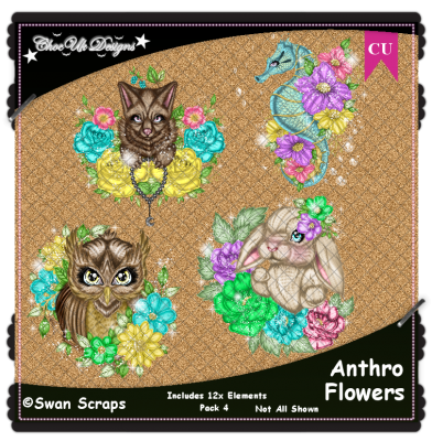 Anthro Flowers Elements CU/PU Pack 4