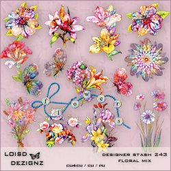 Designer Stash 243 - Floral Mix - cu4cu/cu/pu