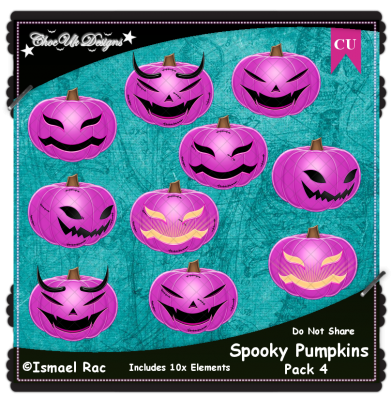 Spooky Pumpkins CU/PU Pack 4