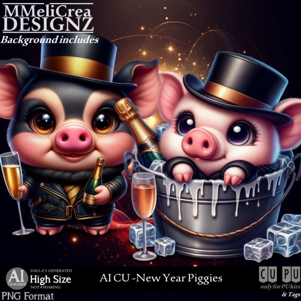 AI - CU New Year Piggies (CU4PU / PNG) - Click Image to Close