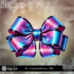 AI - CU4CU - Colorful Bows - 002 (CU4CU/PNG/PACK)