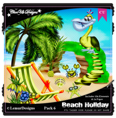 Beach Holiday CU/PU Pack 6