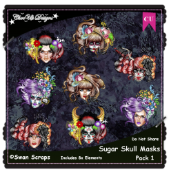 Sugar Skull Masks CU/PU Pack 1