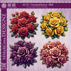 AI - Nestled Roses - CU004 (CU4PU/PNG) AI - Nestled Roses - CU004 (CU4PU/PNG)
