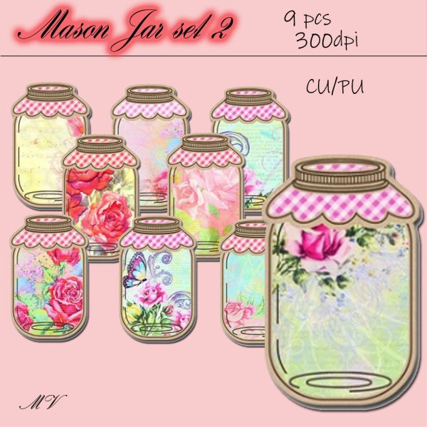 Mason Jars set 2 - Click Image to Close