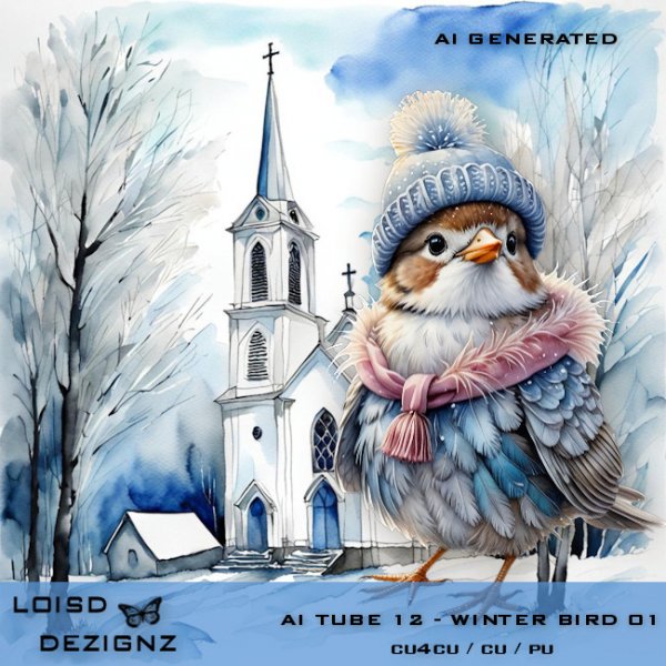 AI Tube 12 - Winter Bird - cu4cu/cu/pu - Click Image to Close