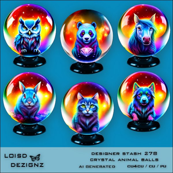 Designer Stash 278 - Animal Crystal Balls - Click Image to Close