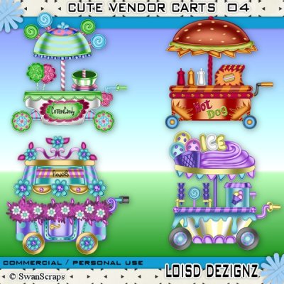 Cute Vendor Carts 04 - CU/PU