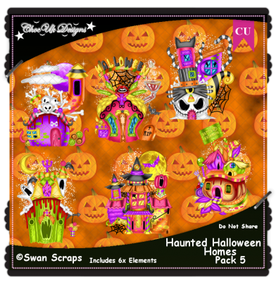 Haunted Halloween Homes Elements CU/PU Pack 5