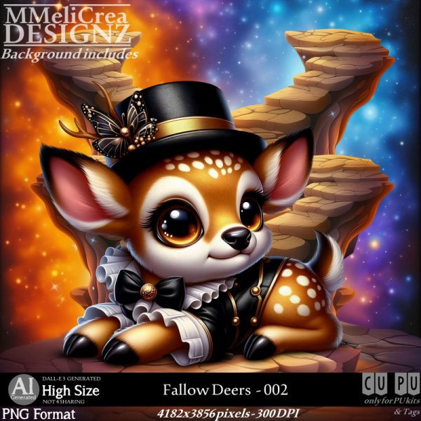 AI - Fallow Deers - CU002 (CU4PU/PNG) - Click Image to Close