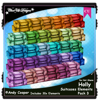 Holly Suitcases Elements CU/PU Pack 3