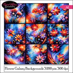 EW AI Background Flowers Galaxy 2023