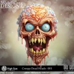 AI - Creepy Dead Heads - CU001 (CU4PU/PNG/PACK)