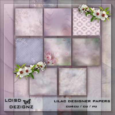 Lilac Designer Papers - cu4cu / cu / pu