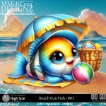 AI - Beach Fun Fish - CU001 (CU4PU/PNG)