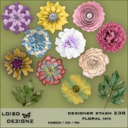 Designer Stash 238 - Floral Mix - cu4cu/cu/pu