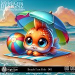 AI - Beach Fun Fish - CU001 (CU4PU/PNG)