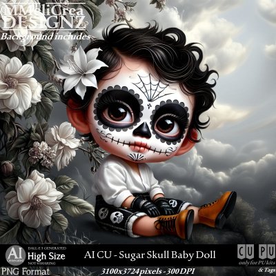 AI - CU Sugar Skull Baby Doll (CU4PU/PNG)