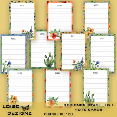 Designer Stash 161 - Note Cards - CU4CU/CU/PU