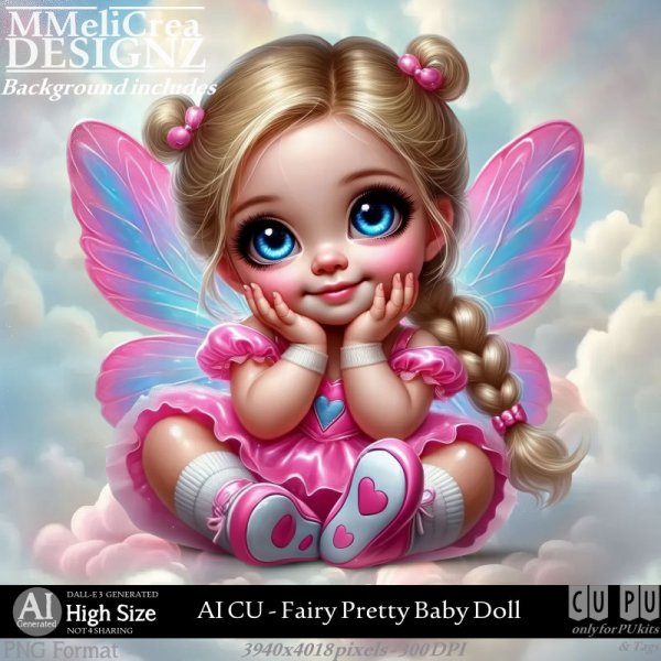 AI - CU Fairy Pretty Baby Doll (CU4PU/PNG) - Click Image to Close