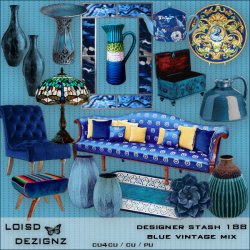 Designer Stash 188 - Blue Vintage Mix - cu4cu/cu/pu