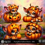 AI - Pumpkin Fallow Deers - CU001 (CU4PU/PNG)  AI - Pumpkin Fallow Deers - CU001 (CU4PU/PNG)