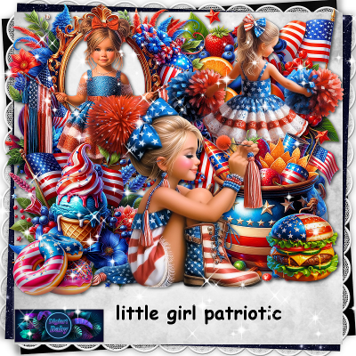 Littel girl patriotic