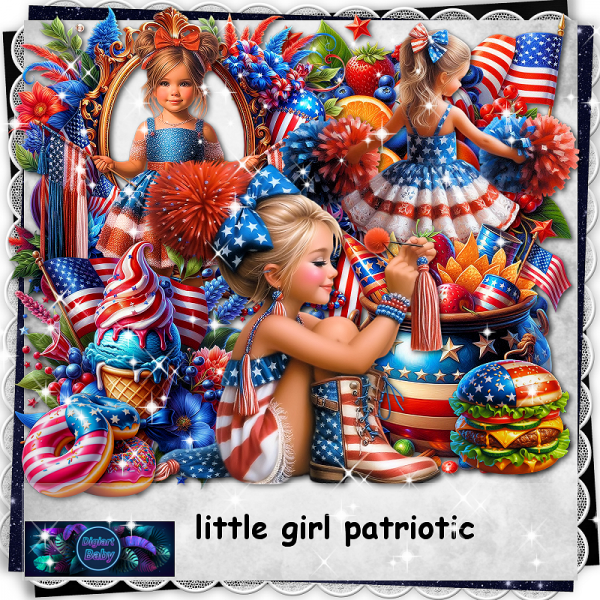 Littel girl patriotic - Click Image to Close