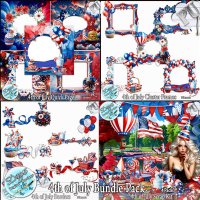 4TH OF JULY SCRAP KIT BUNDLE - TAGGER SIZE by Disyas