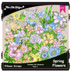Spring Flowers Elements CU/PU Pack 6