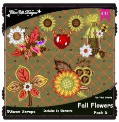 Fall Flowers Elements CU/PU Pack 5